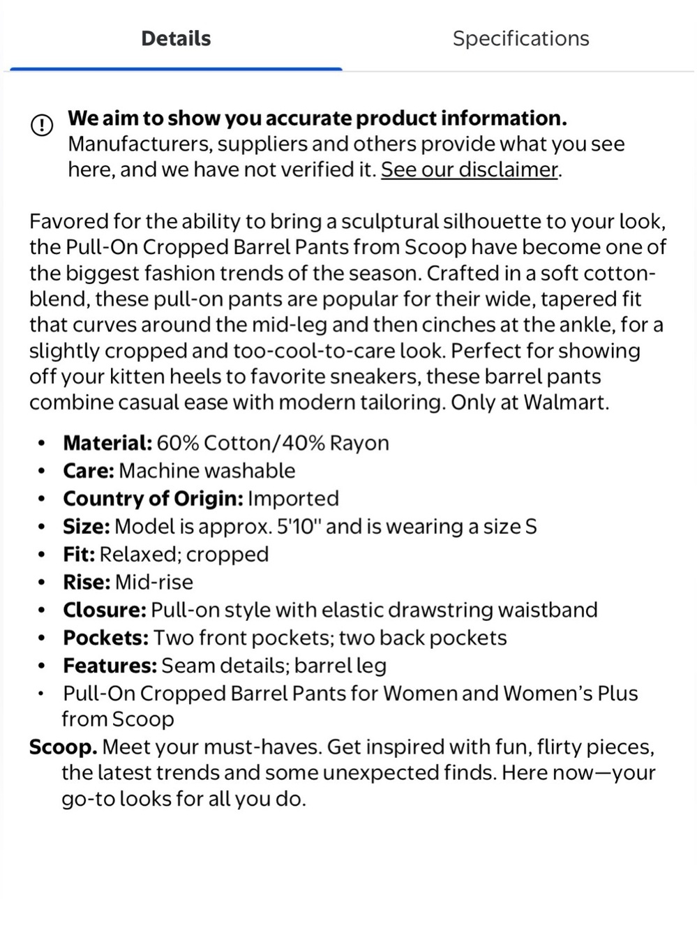 Scoop Pull-On Cropped Barrel Pants - Picture 11 of 12